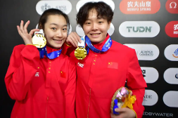 我院优秀校友陈艺文获得世界杯墨西哥站女子双人3米板决赛冠军。