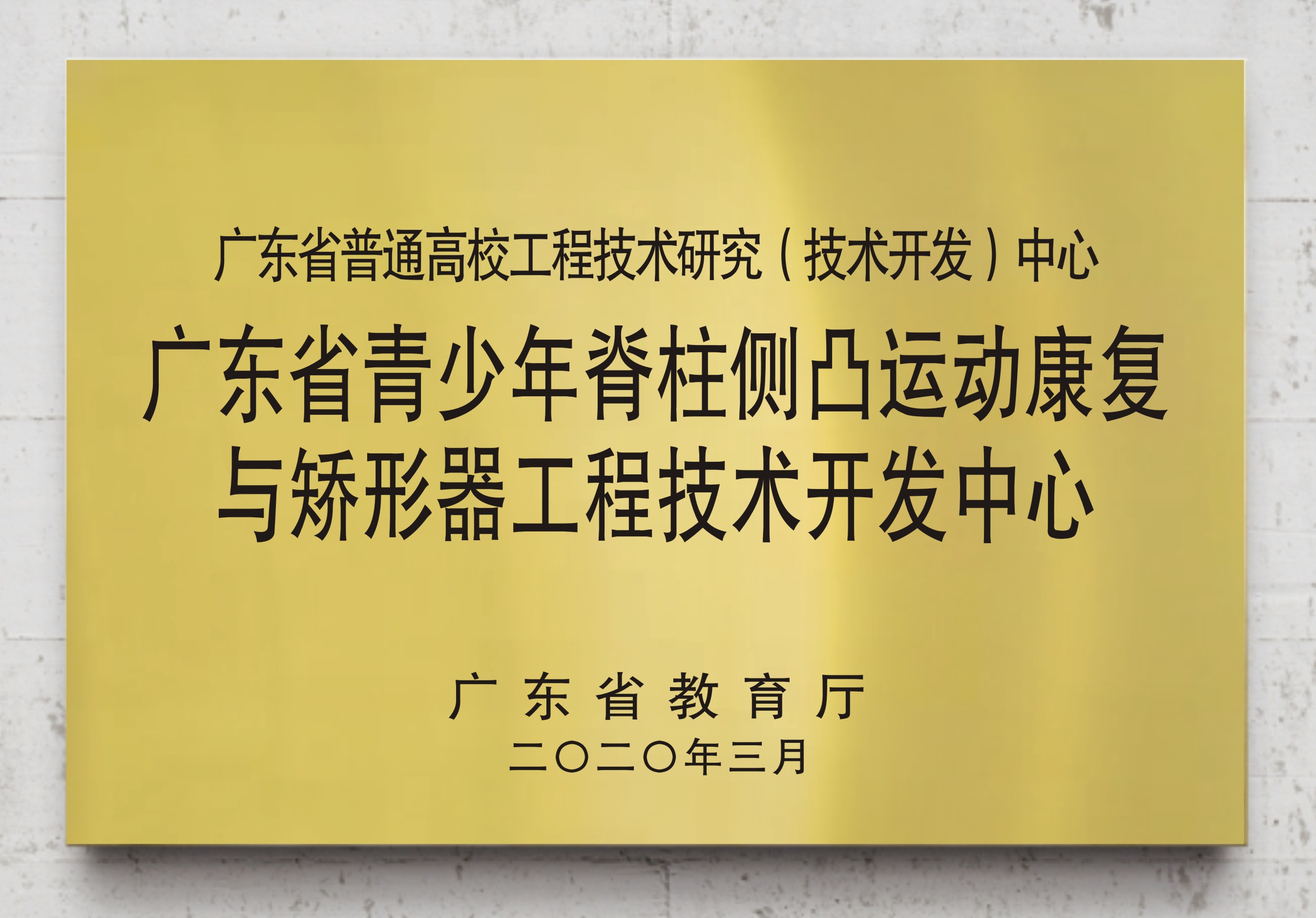 广东省青少年脊柱侧凸运动康复与矫形器工程技术开发中心